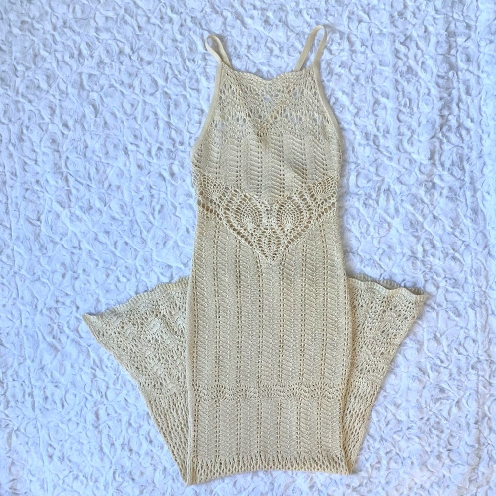Ecote Cotton Sheer Crochet Maxi Dress - Picture 5 of 7
